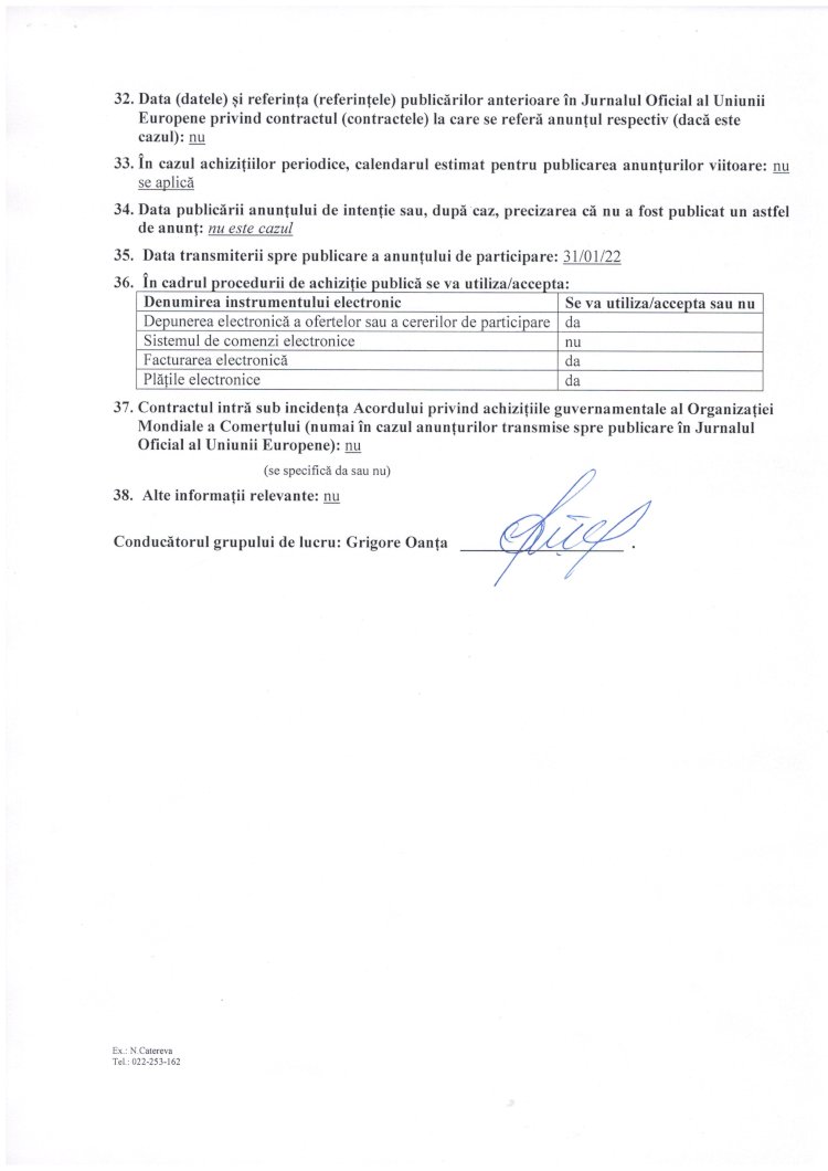 Anunţ de participare - achiziţia serviciilor de asigurare de bunuri imobile